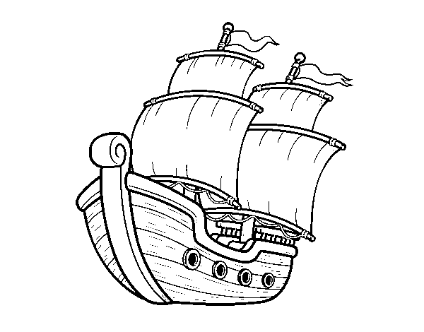 Disegno di Barca a vela da Colorare