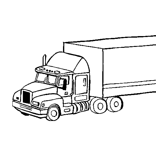 Disegno di Camion trailer  da Colorare