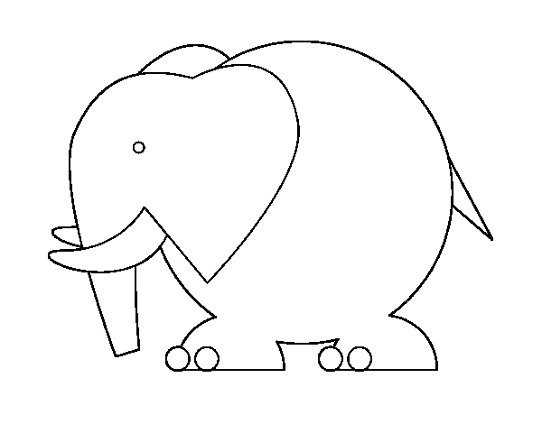 Disegno di Elefante grosso da Colorare