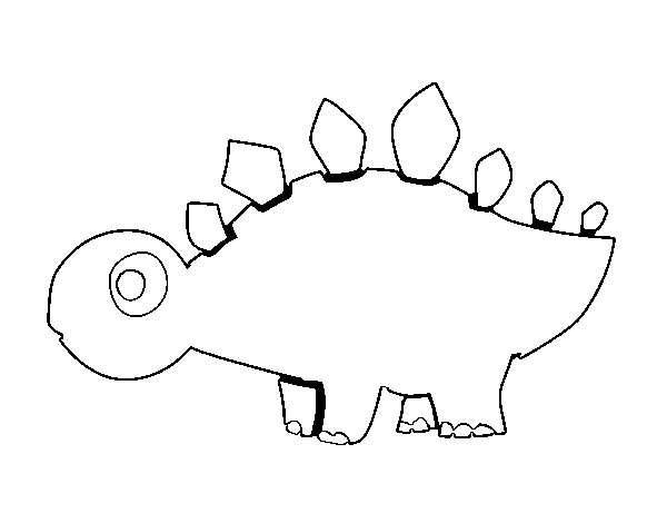 Disegno di Giovane stegosauro da Colorare