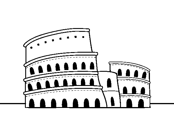 Disegno di Il Colosseo di Roma da Colorare