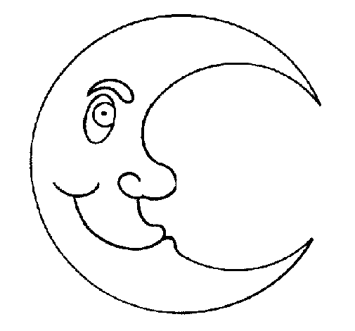 Disegno di Luna  da Colorare