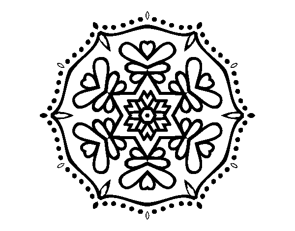 Disegno di Mandala simmetrica da Colorare
