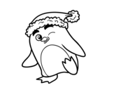 Dibujo de Pinguino con il berretto di Natale