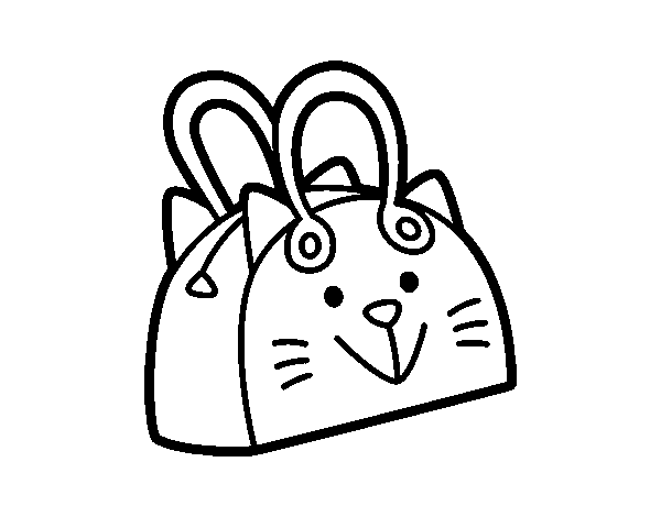 Disegno di Sacchetto muso di gatto da Colorare