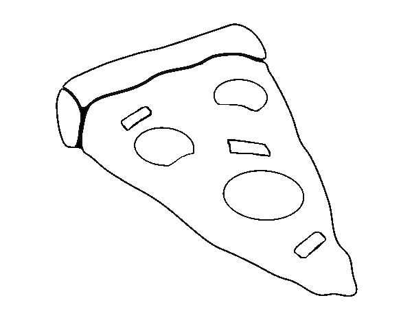 Disegno di  Servire la pizza da Colorare