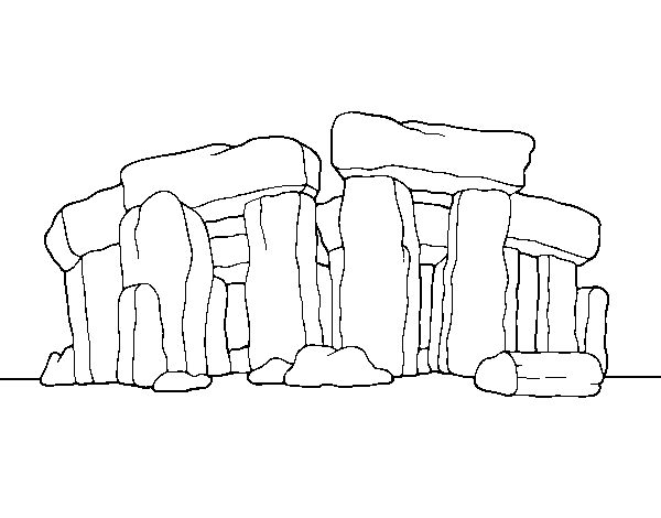 Disegno di Stonehenge da Colorare