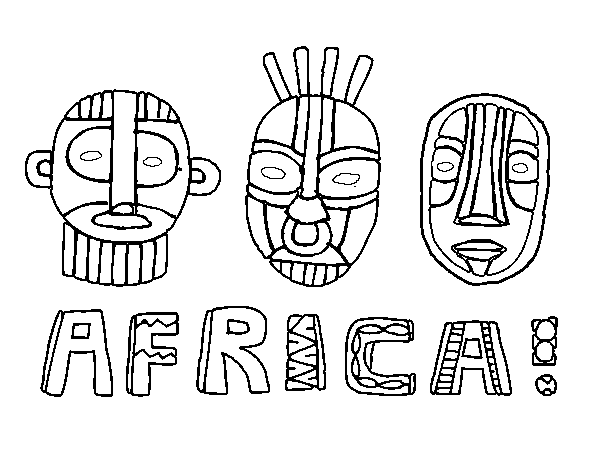 Disegno di Tribù di Africa da Colorare