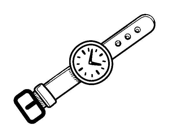 Disegno di Un orologio da polso da Colorare