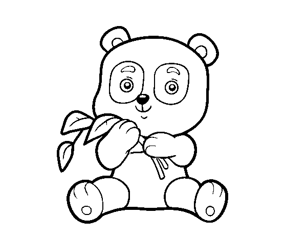 Disegno di Un orso panda da Colorare