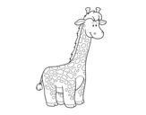 Dibujo de Una giraffa africana