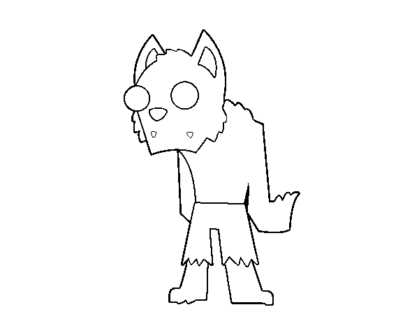 Disegno di Uomo lupo - zombie da Colorare
