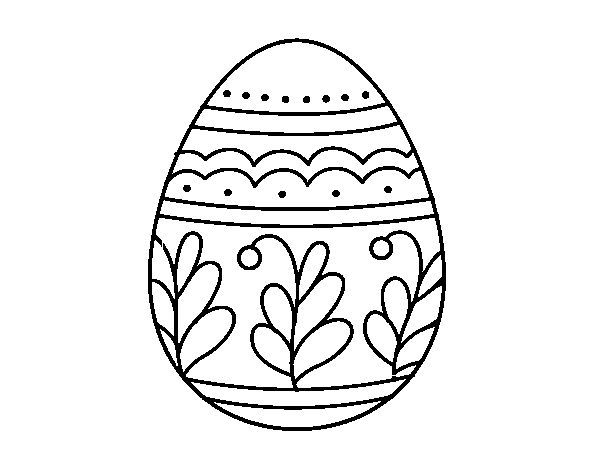 Disegno di Uovo di Pasqua mandala da Colorare