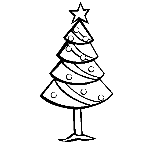 Disegno di Albero di Natale II da Colorare