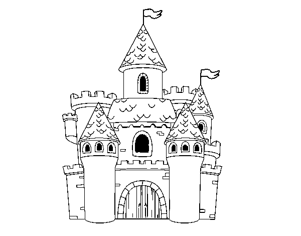 Disegno di Castello di fantasia da Colorare