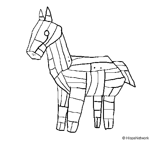 Disegno di Cavallo di Troia da Colorare