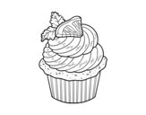 Disegno di Cupcake limone da colorare