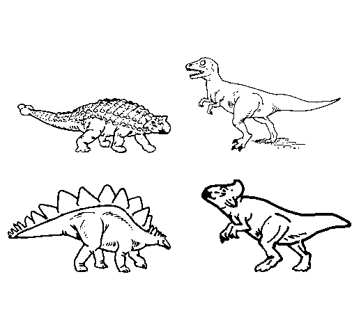 Disegno di Dinosauri di terra  da Colorare