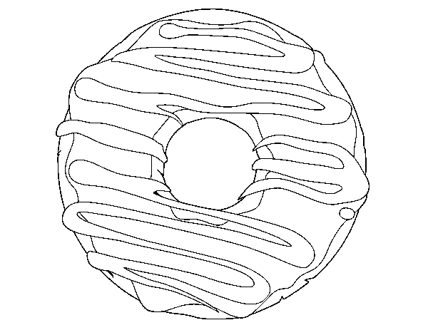 Disegno di Donut da Colorare