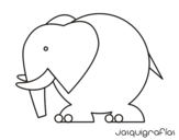 Disegno di Elefante grosso da colorare