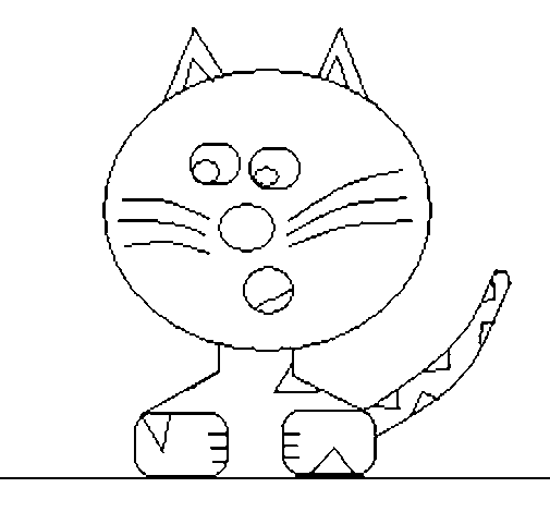 Disegno di Gatto V da Colorare