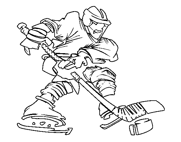 Disegno di Giocatore di hockey professionista da Colorare