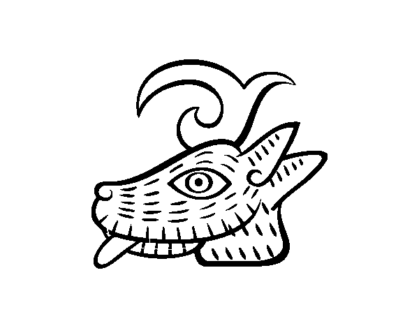 Disegno di I giorni Aztechi: cervo Mazatl da Colorare