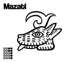 Disegno di I giorni Aztechi: cervo Mazatl da colorare