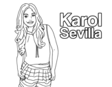 Disegno di Karol Sevilla da colorare