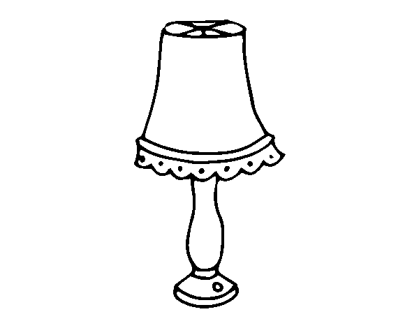 Disegno di Lampada da tavolo da Colorare