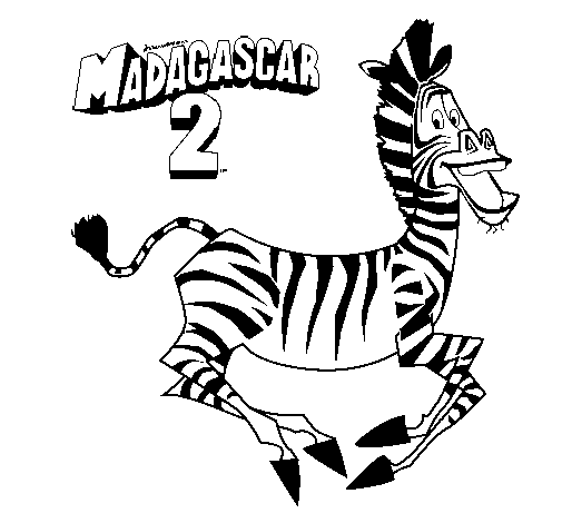 Disegno di Madagascar 2 Marty da Colorare