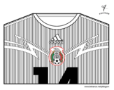 Disegno di Maglia dei mondiali di calcio 2014 del Messico da colorare