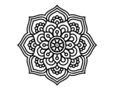 Disegno di Mandala fiore di la concentrazione da colorare