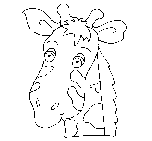 Disegno di Muso di giraffa da Colorare