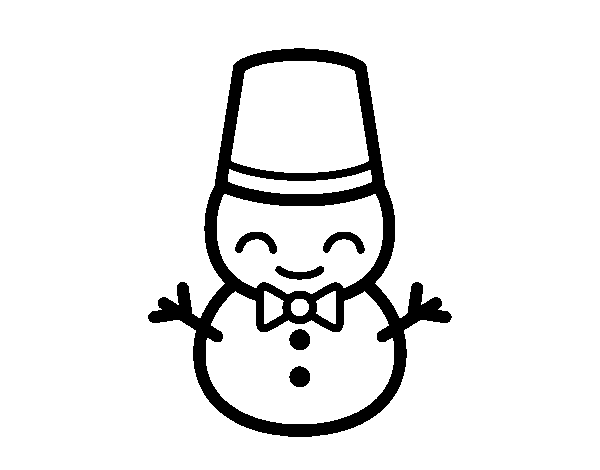 Disegno di Pupazzo di neve 5 da Colorare