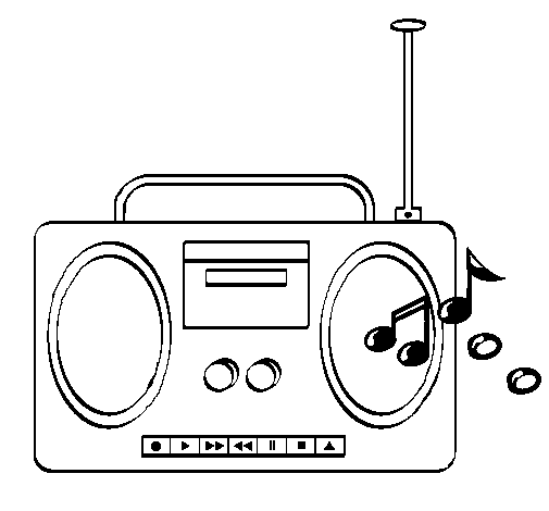 Disegno di Radio cassette 2 da Colorare