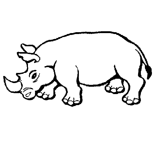 Disegno di Rinoceronte  2 da Colorare