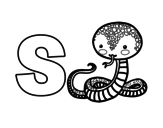Disegno di S di Serpente da colorare