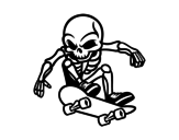 Dibujo de Scheletro skater