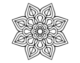 Disegno di Semplice fiore mandala da colorare