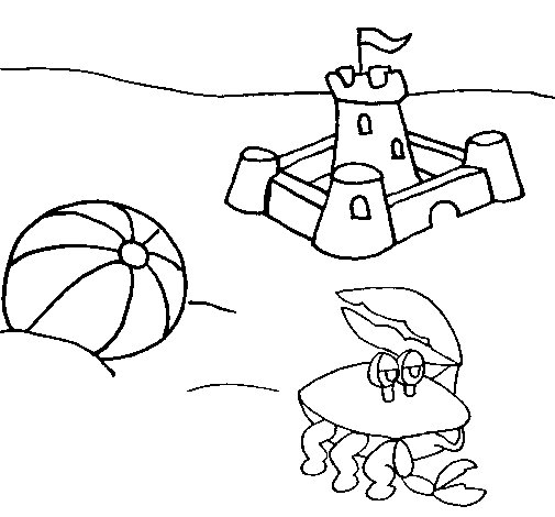 Disegno di Spiaggia 2 da Colorare