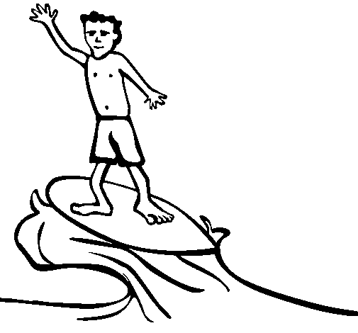 Disegno di Surf da Colorare