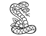 Disegno di Tatuaggio di cobra da colorare