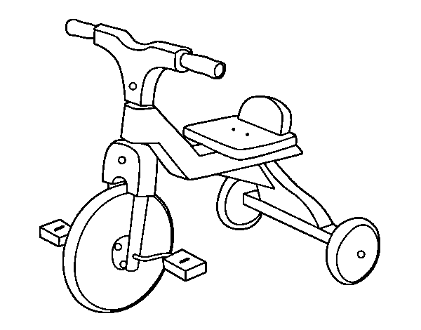 Disegno di Triciclo di bambino da Colorare