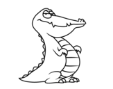 Disegno di Un alligatore da colorare