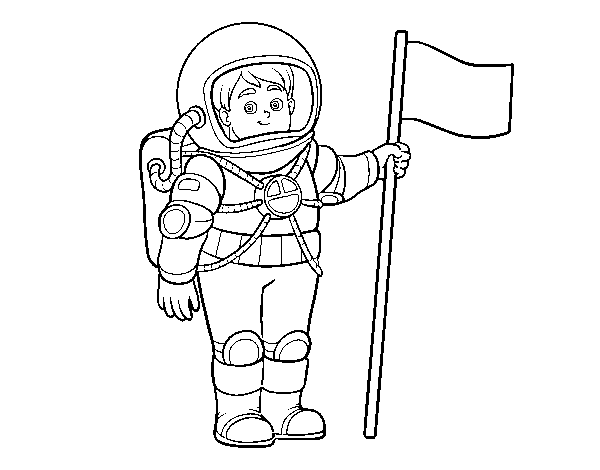 Disegno di Un astronauta da Colorare