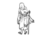 Dibujo de Un monaco buddista