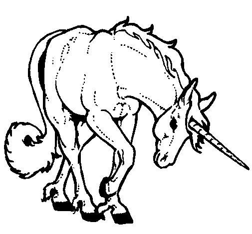 Disegno di Unicorno brado  da Colorare
